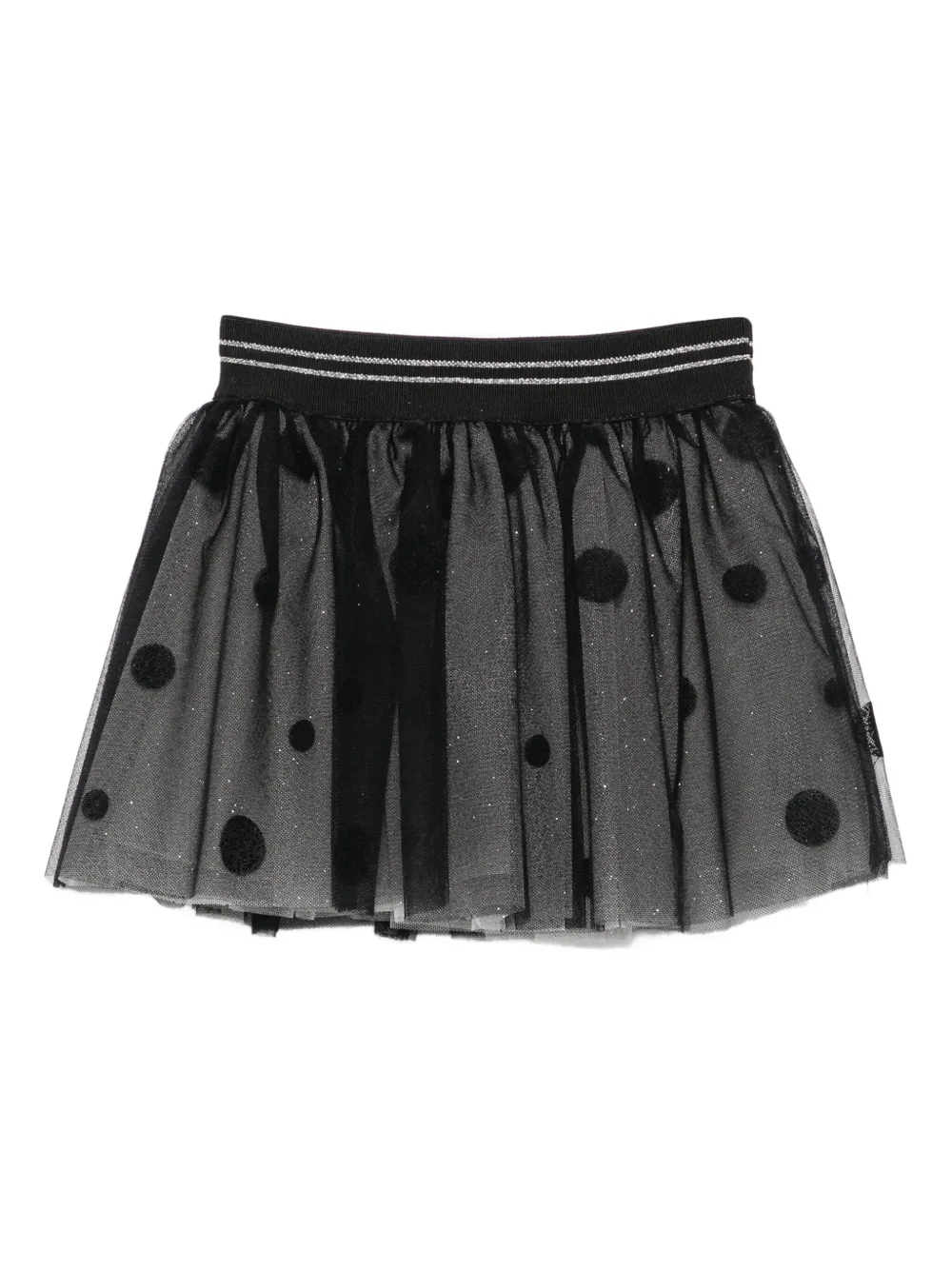 Lapin House glitter polka-dot tulle skirt | Black | Image 1