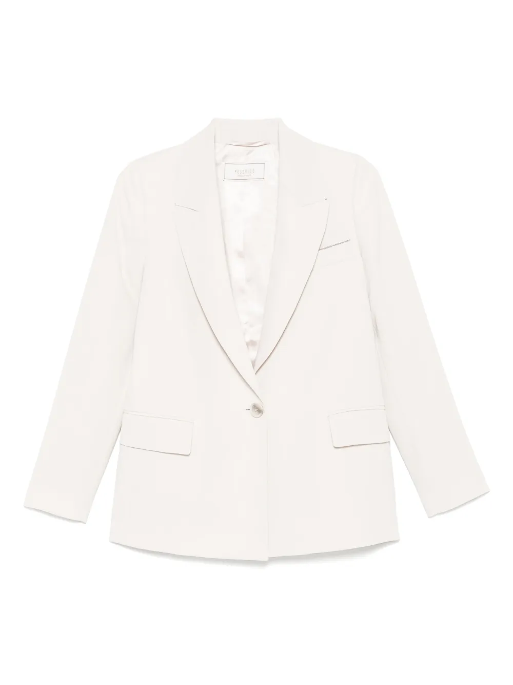 Peserico Blazer met enkele rij knopen Beige