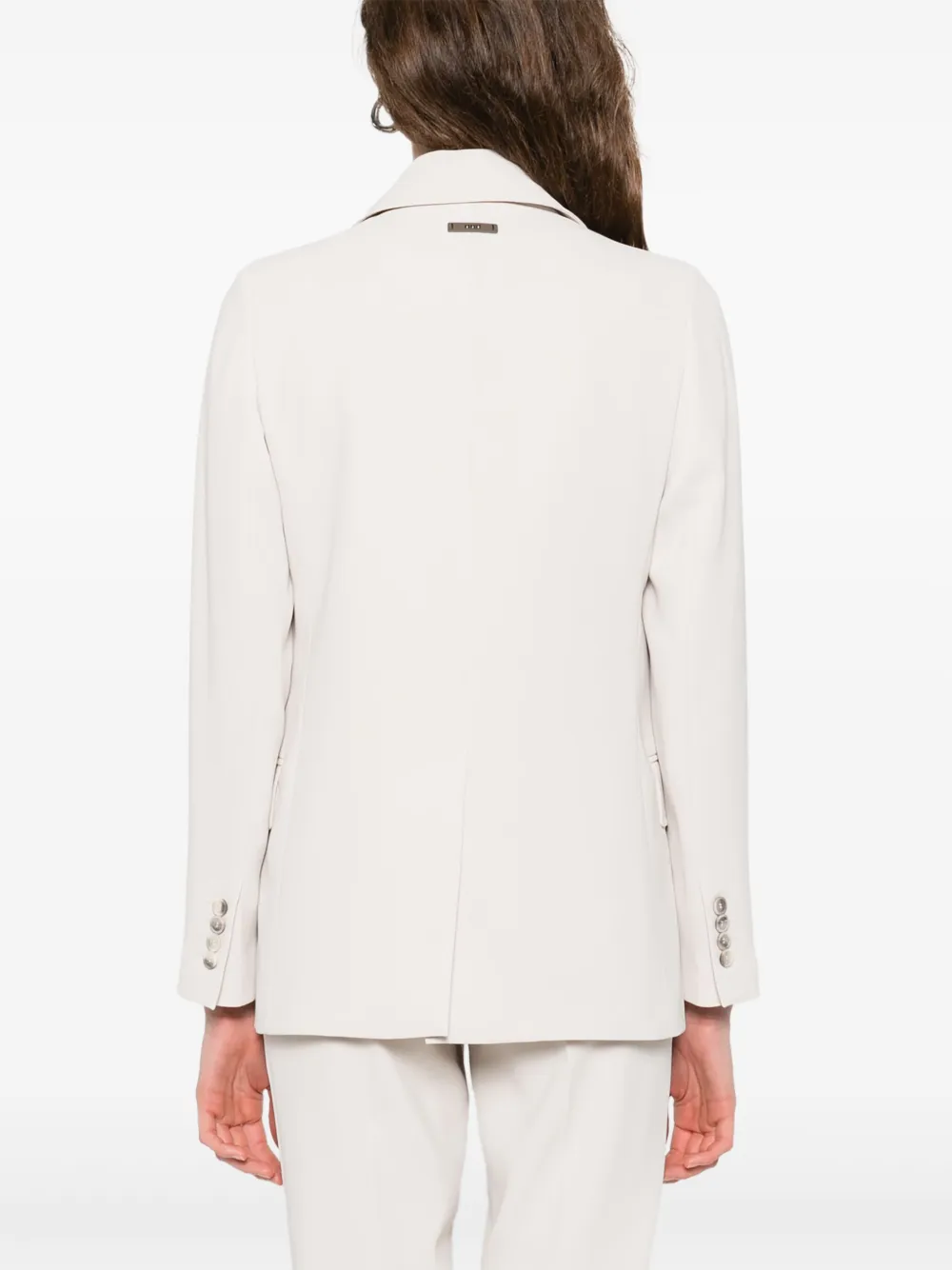 Peserico Blazer met enkele rij knopen Beige