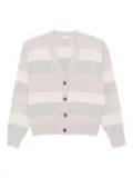Peserico striped button-up cardigan - Neutrals