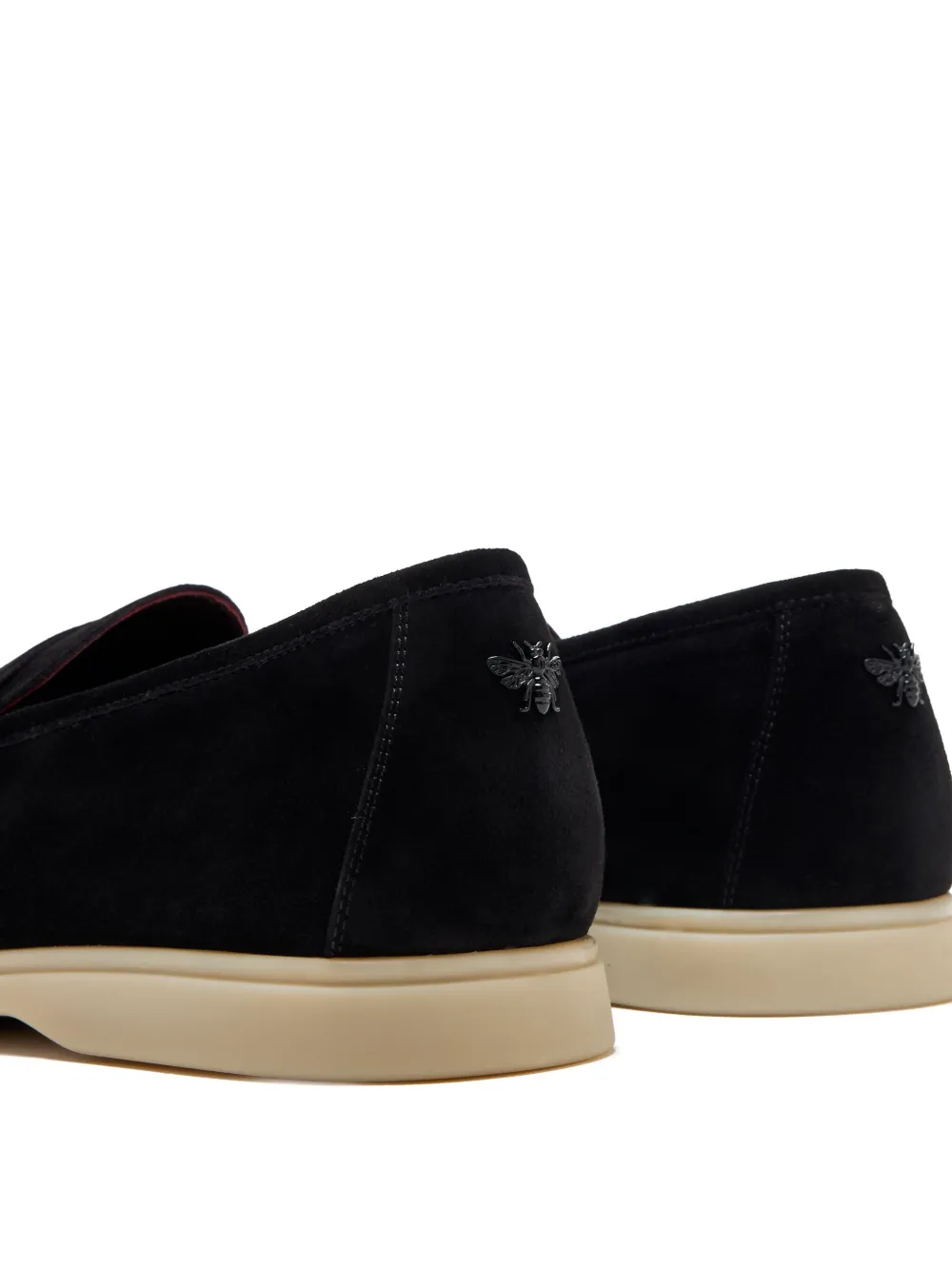 Bougeotte Suede Penny Loafers In Black