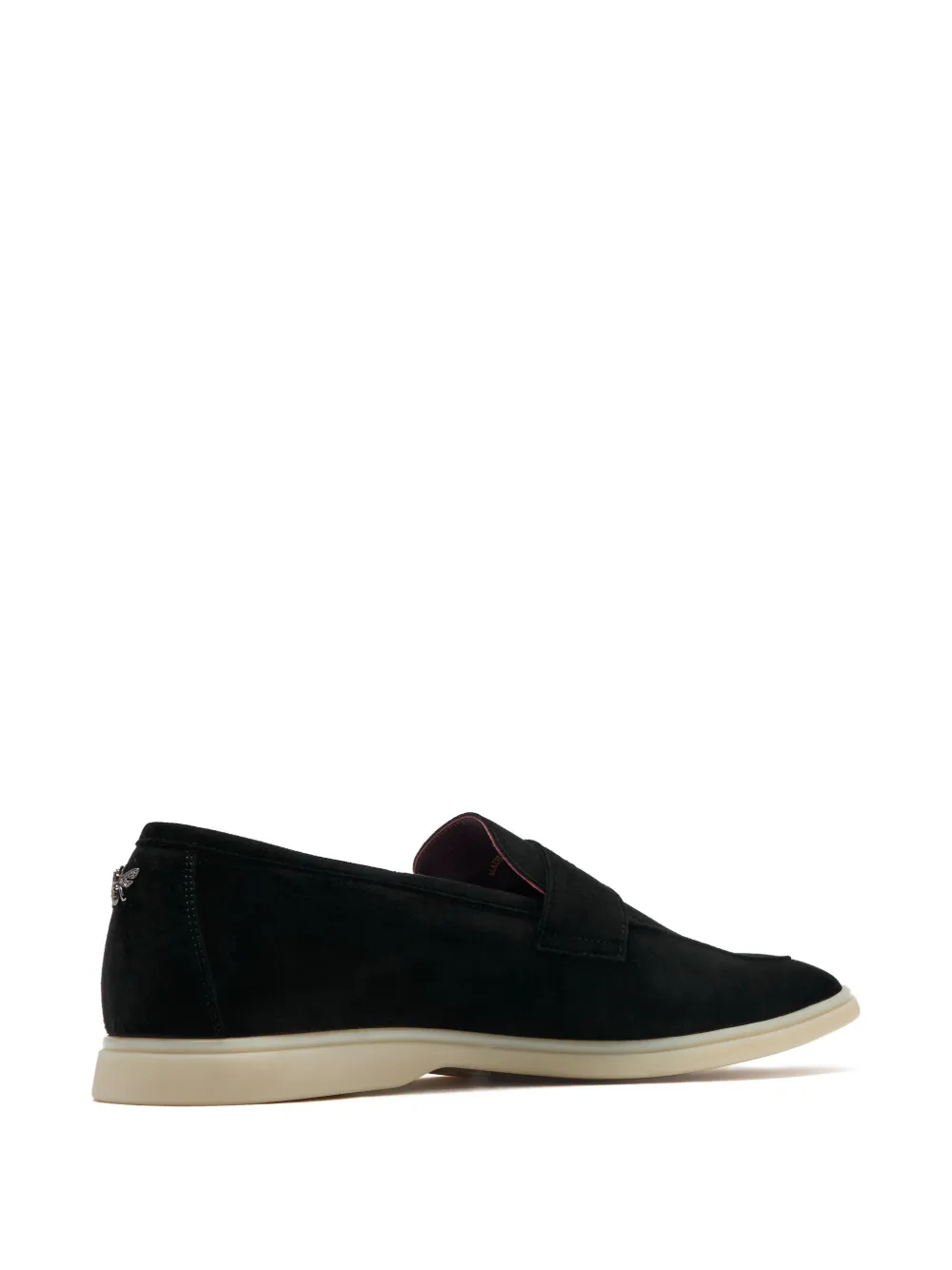 Bougeotte Suede Penny Loafers In Black