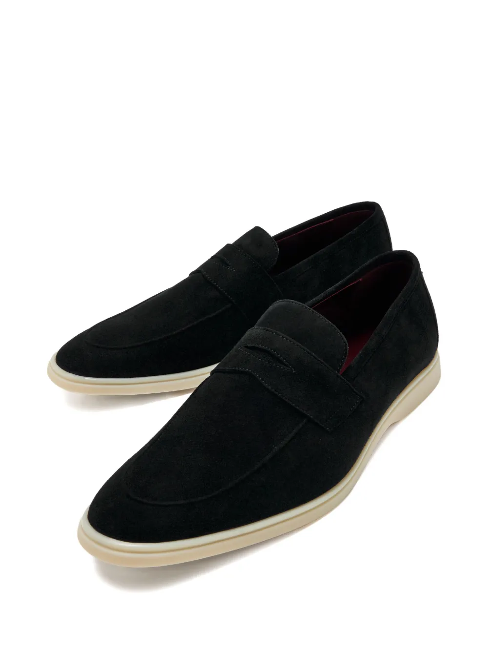 Bougeotte suede penny loafers - Zwart
