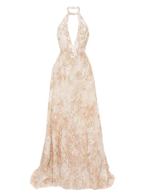Elie Saab bead-embroidered Strapless Maxi Dress | Pink | FARFETCH Elie Saab bead-embroidered Strapless Maxi Dress | Pink | FARFETCH