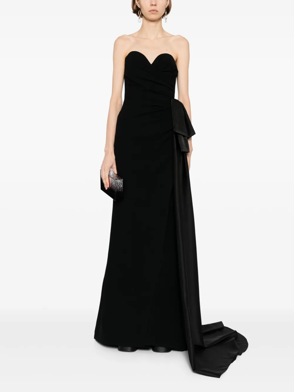 Saiid Kobeisy Strapless maxi-jurk Zwart