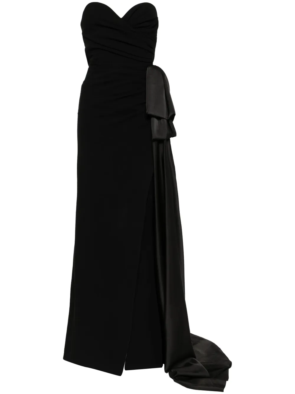 Saiid Kobeisy Strapless maxi-jurk Zwart