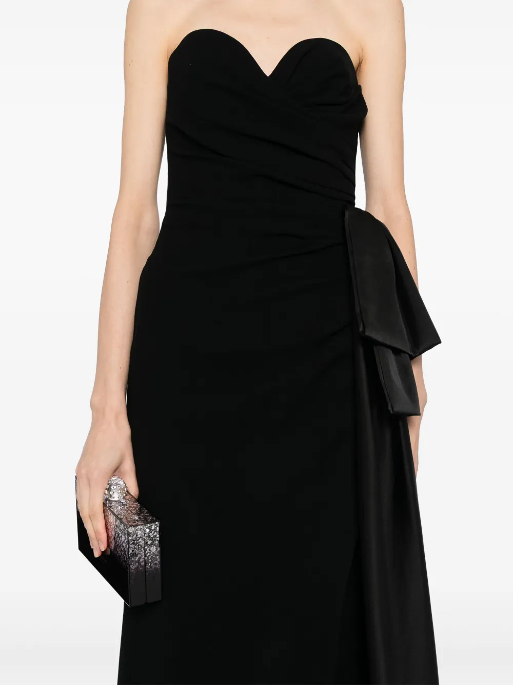Saiid Kobeisy Strapless maxi-jurk Zwart