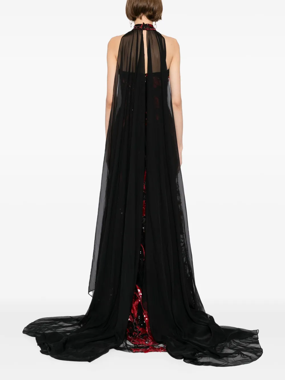 Saiid Kobeisy embroidered maxi dress Rood
