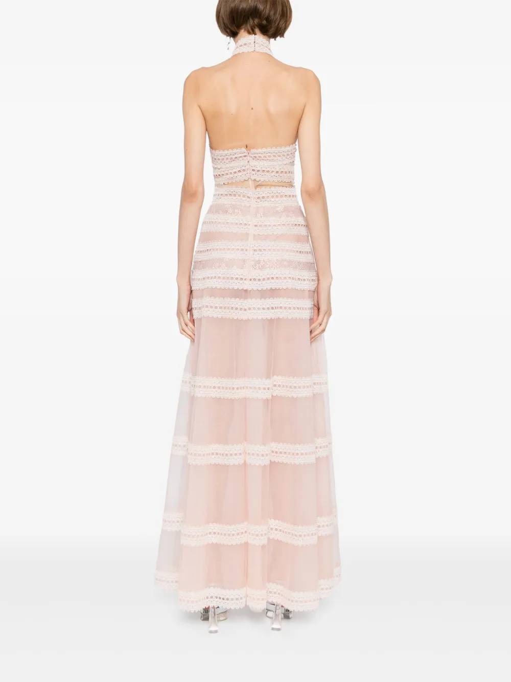 Saiid Kobeisy lace sleeveless dress Roze