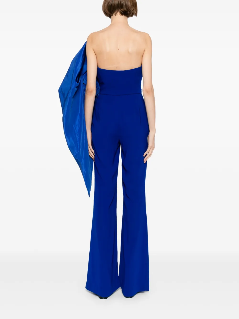 Saiid Kobeisy Taffeta-bow jumpsuit Blauw