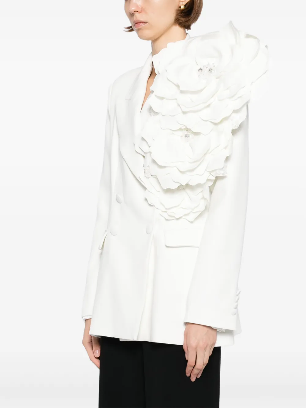 Saiid Kobeisy Colbert met bloemenprint Wit