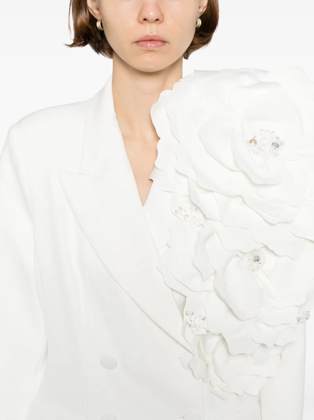 Saiid Kobeisy Colbert met bloemenprint Wit
