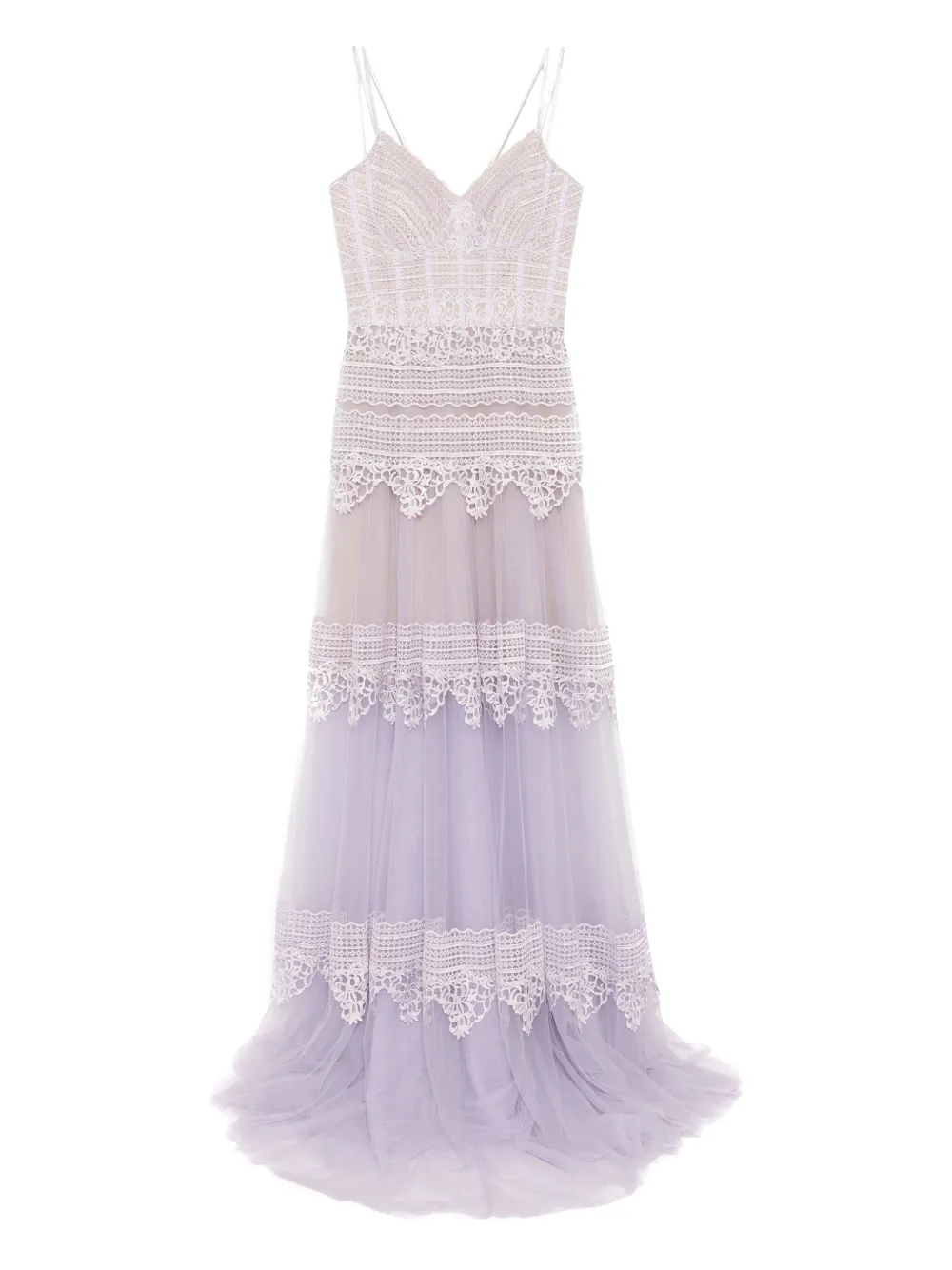 Saiid Kobeisy lace sleeveless dress Paars