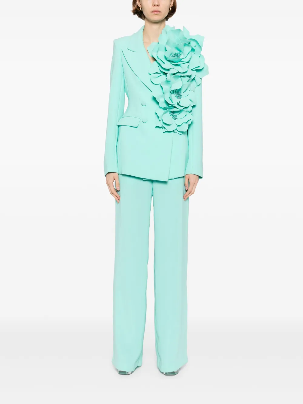 Saiid Kobeisy Pantalon met bloemenprint - Blauw