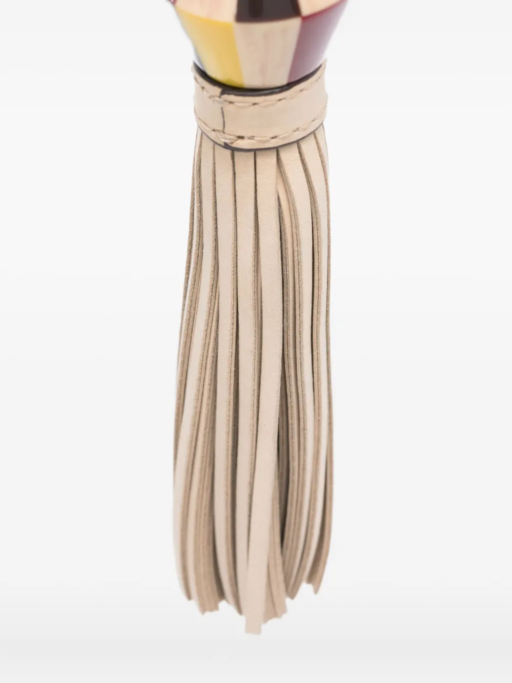 Tory Burch Striped Tassel Keyring In Multi