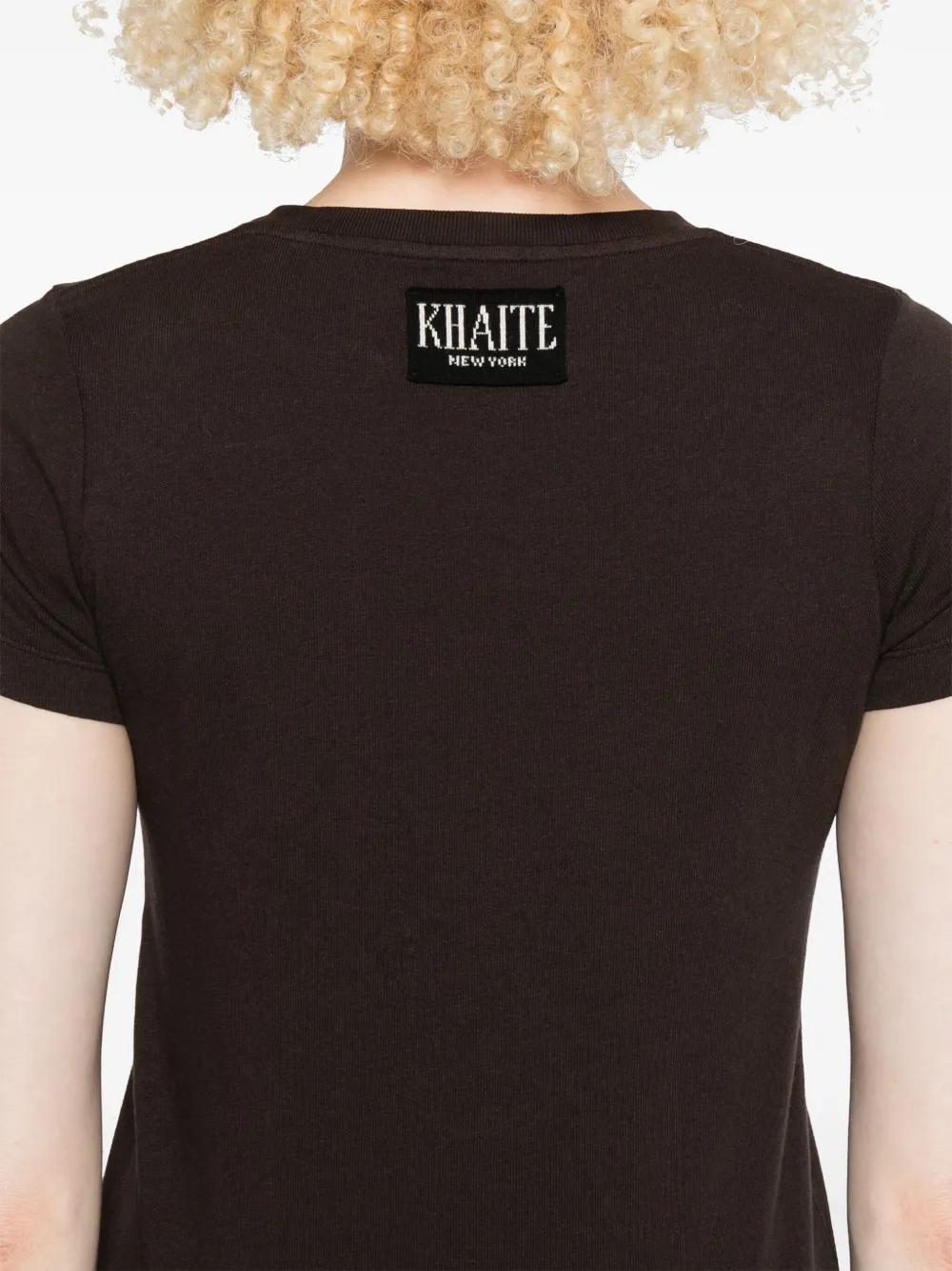 KHAITE Katoenen T-shirt Bruin