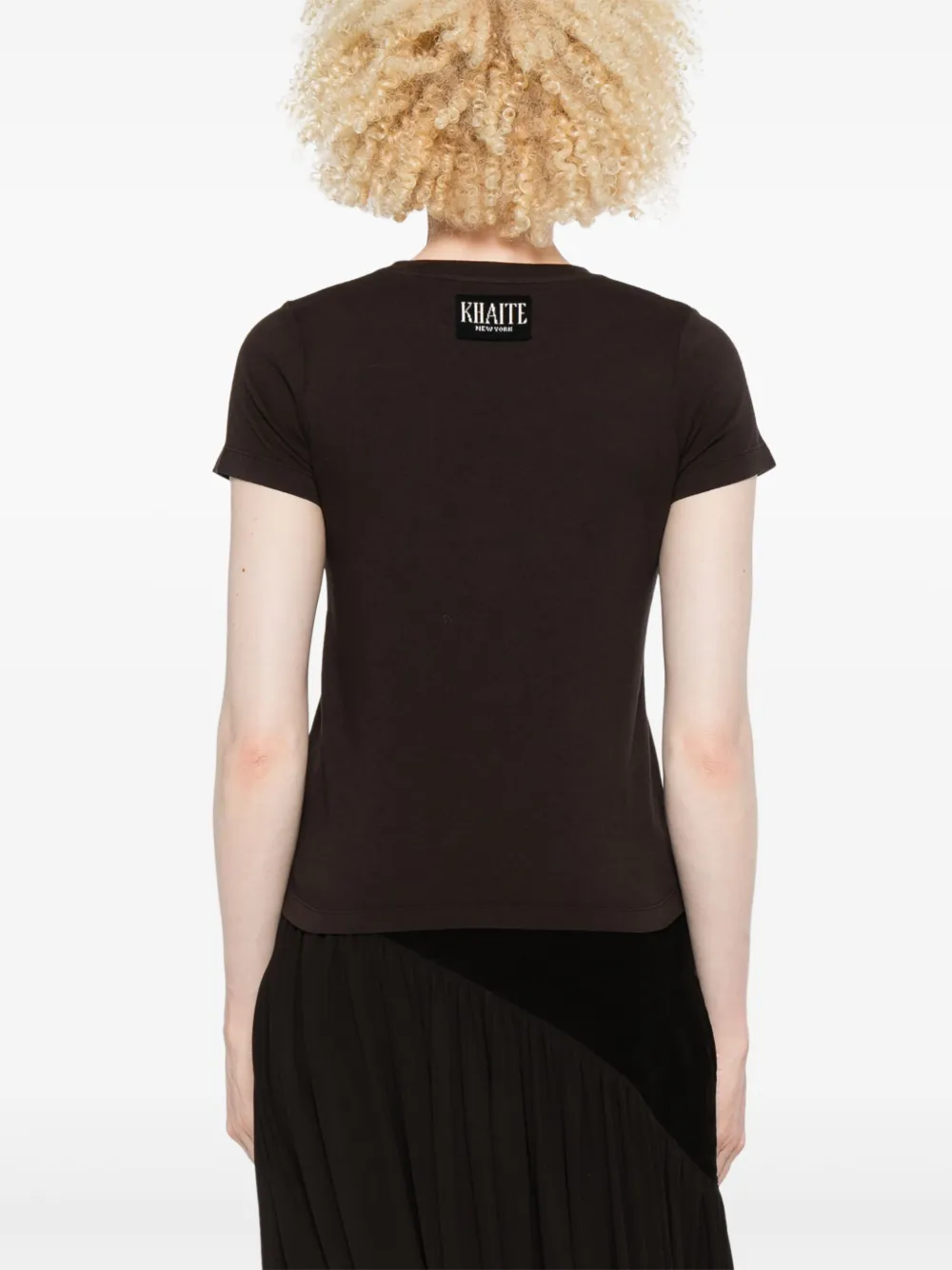 KHAITE Katoenen T-shirt Bruin