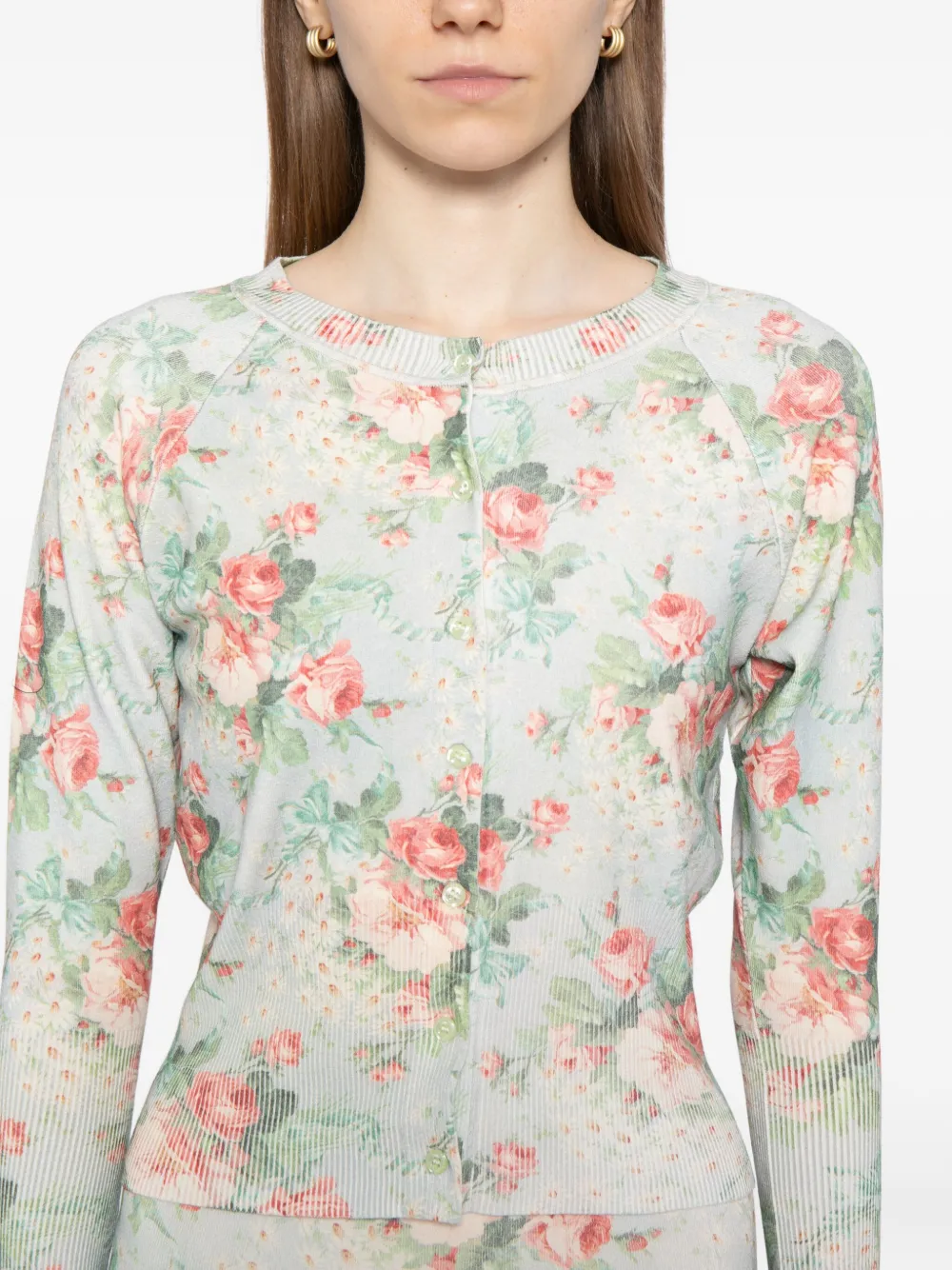 Simone Rocha Vest met bloemen Blauw