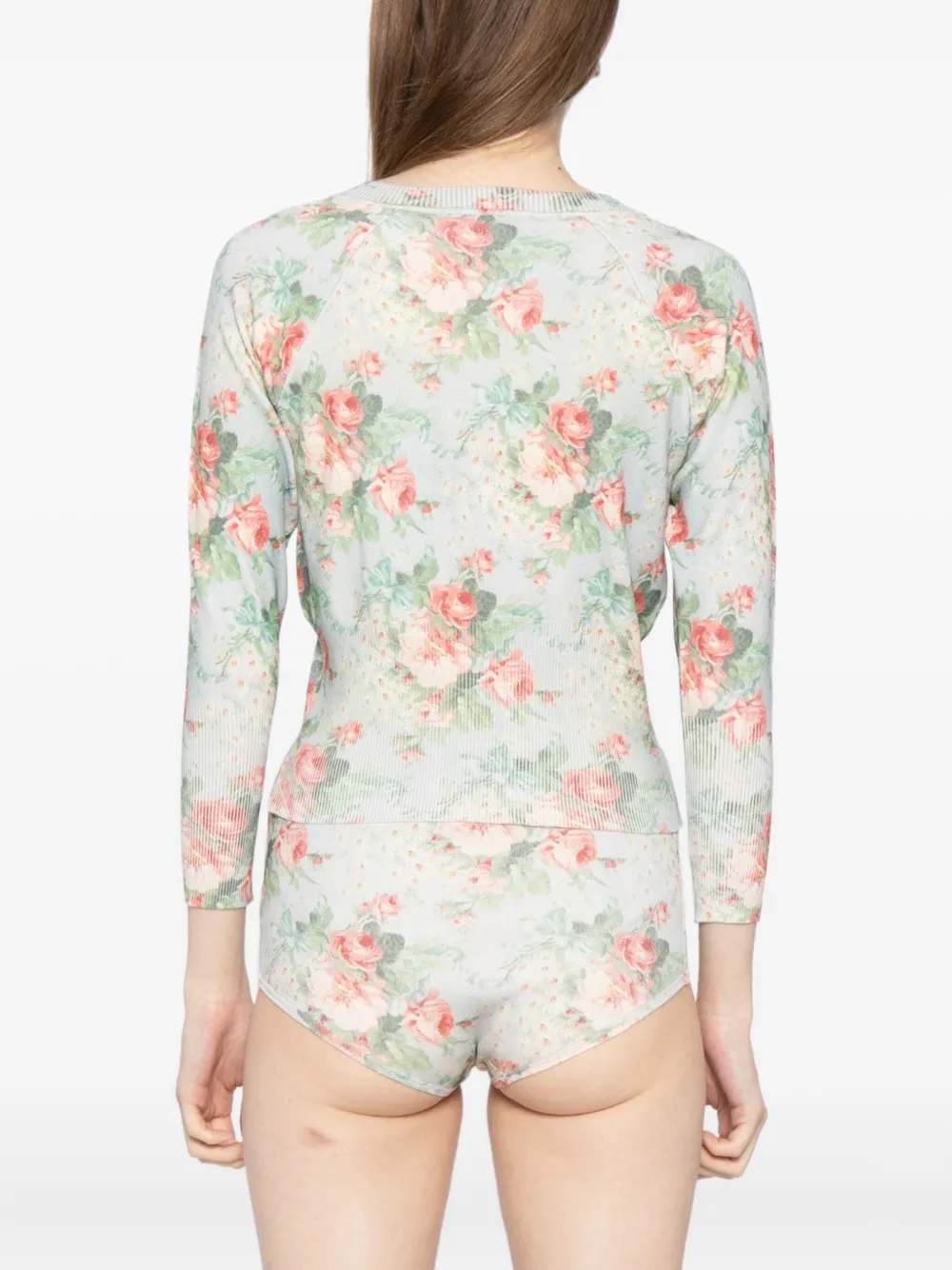 Simone Rocha Vest met bloemen Blauw