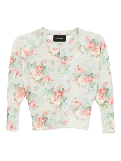 Simone Rocha floral shrunken cardigan