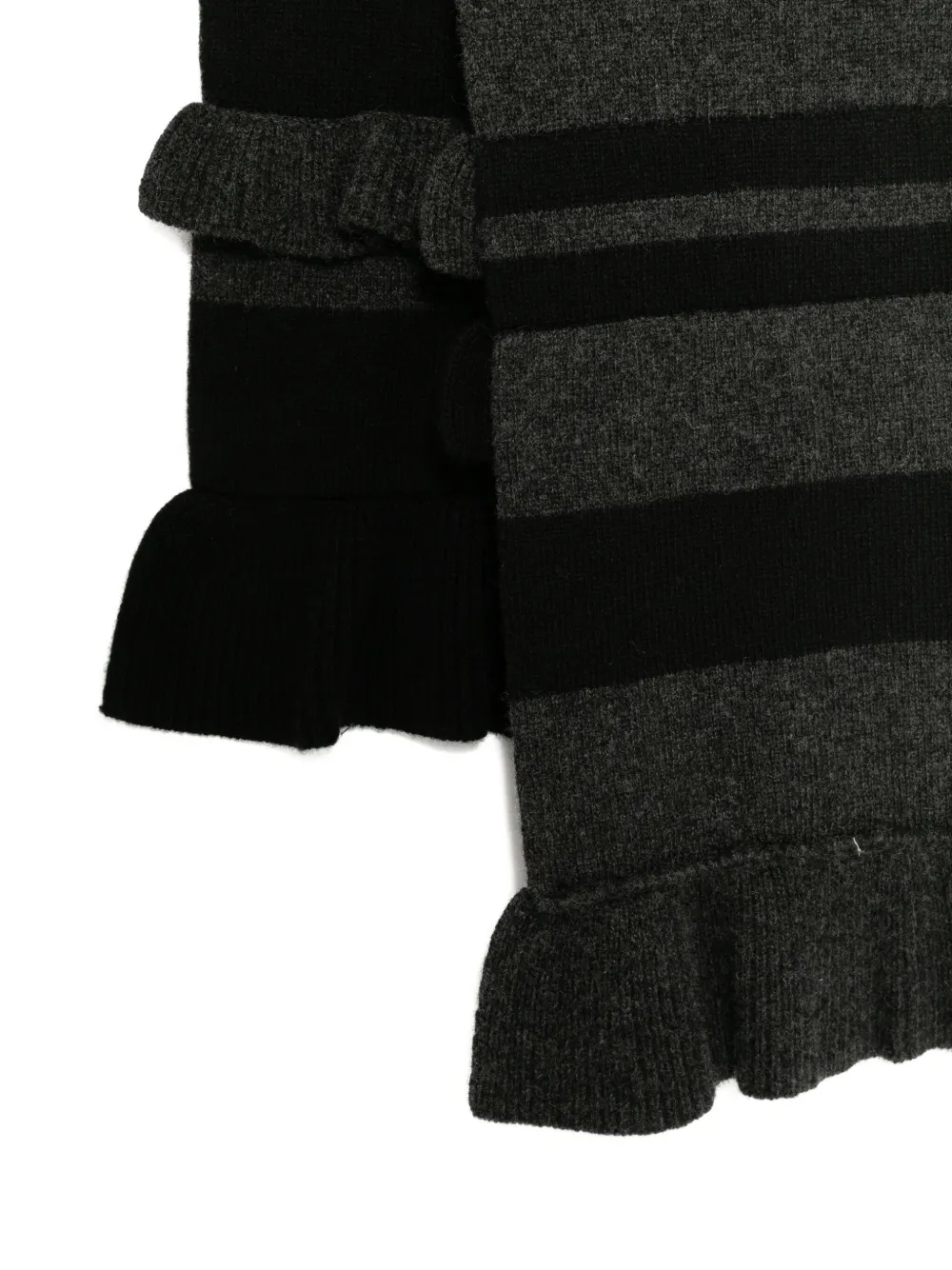 Simone Rocha ruffle graphic logo knit scarves | Men | Image 2
