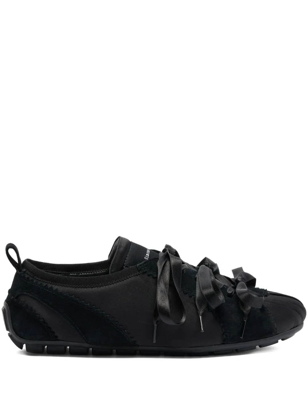 Simone Rocha Ballerina Grip ballerina's met satijnen strik Zwart
