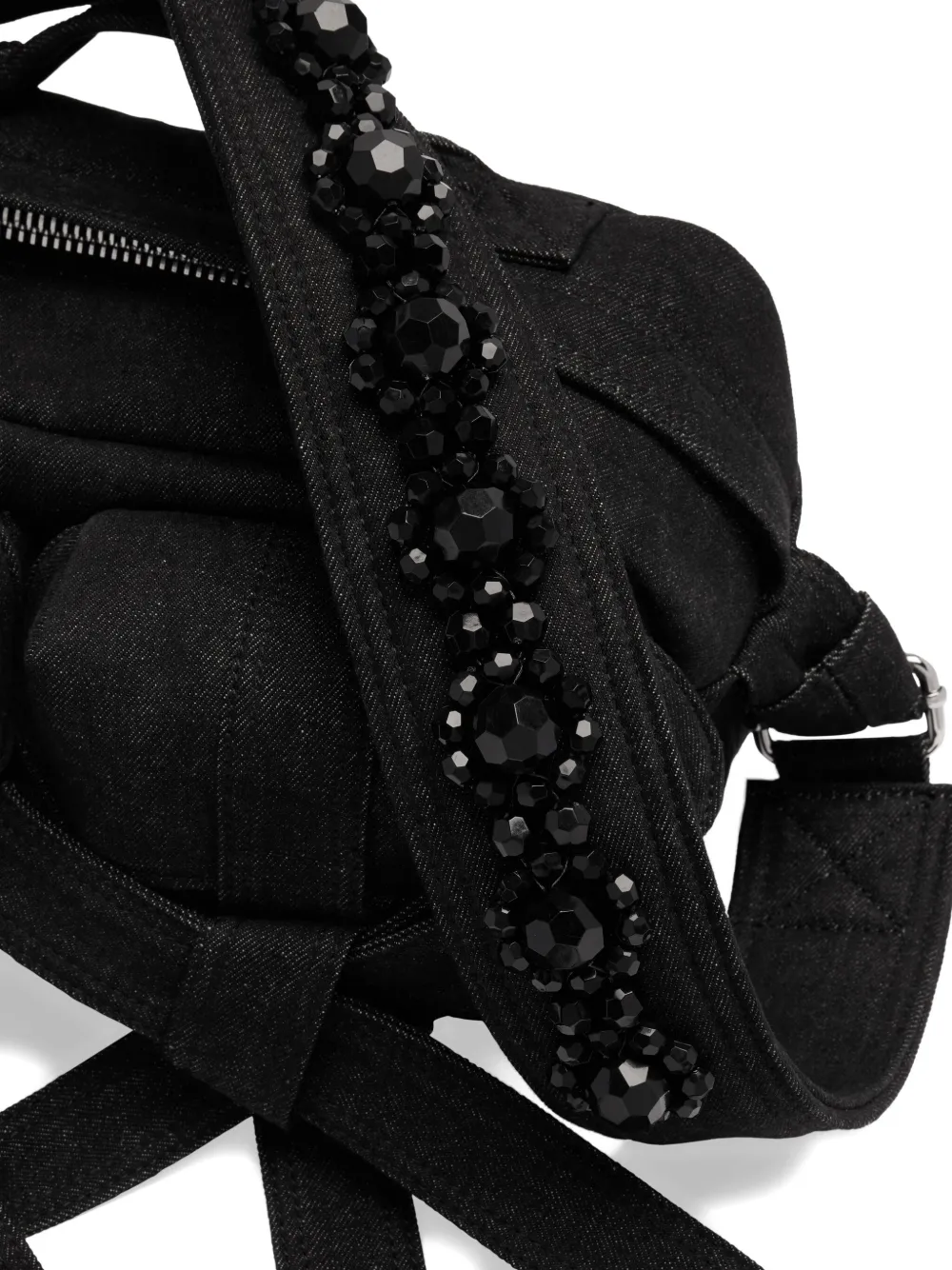 Simone Rocha Bead-embellished Bow Bag In Black