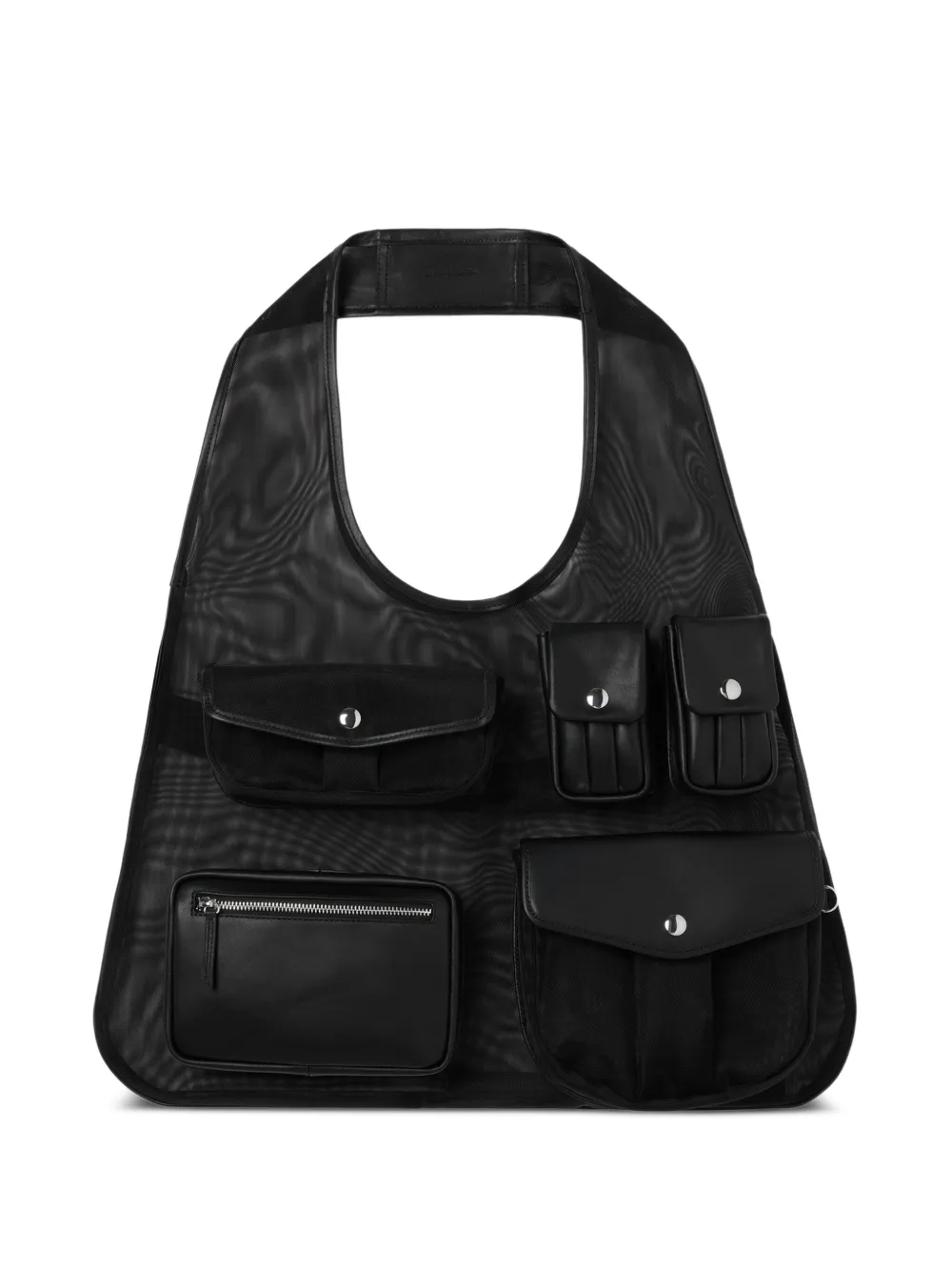 Simone Rocha Mesh Pocket-detail Shoulder Bag In Black