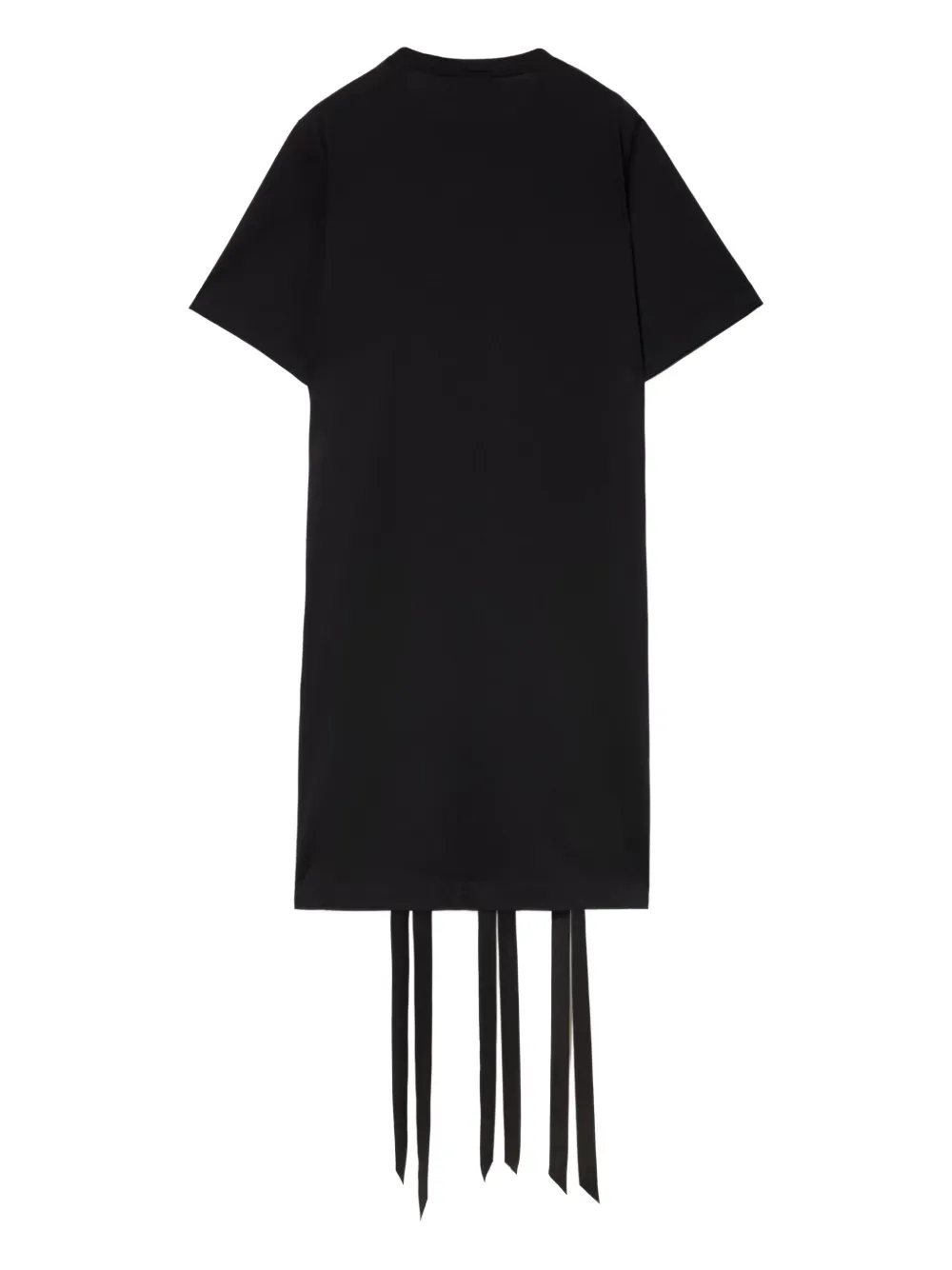 Simone Rocha T-shirtjurk met lintdetail - Zwart