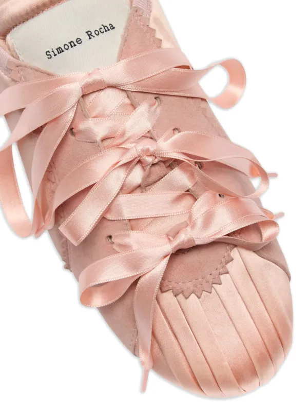 Simone Rocha Ballerina Grip Satin Sneakers | Pink | FARFETCH