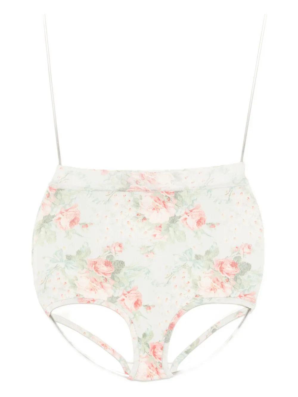 Simone Rocha Floral-print Brief In Multi