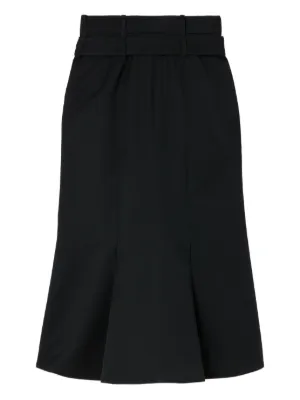 □ 44868★2024 シモーネロシャ ドロストスカート ブラック Simone Rocha（シモーネロシャ）の「MIDI SKIRT W/ ADJUSTABLE