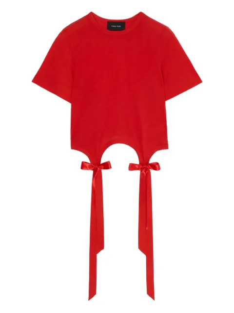 Simone Rocha Easy bow-detail short-sleeve T-shirt