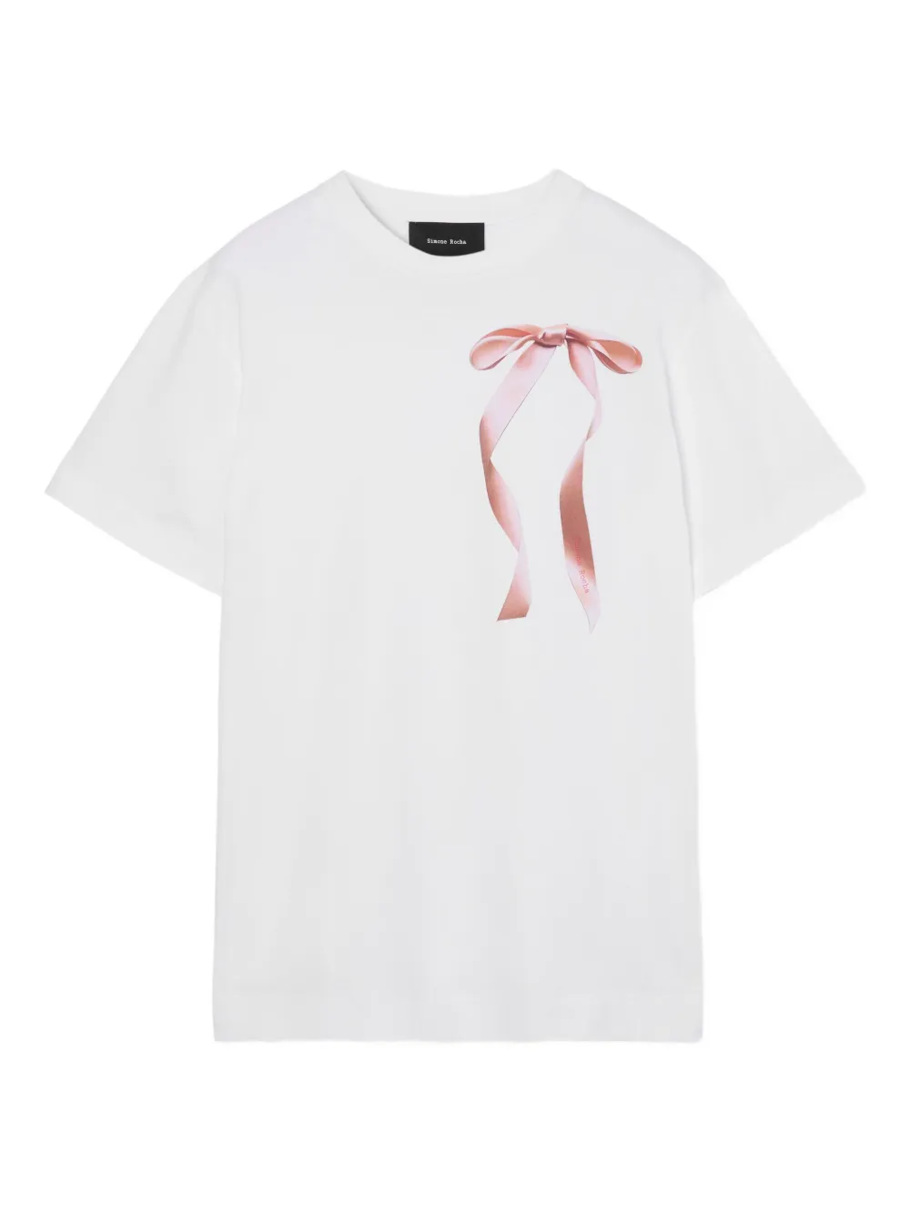 Simone Rocha T-shirt met strikprint en lint Wit