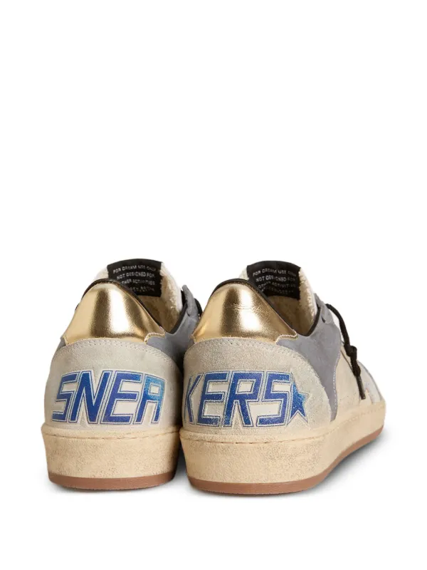 Golden Goose Ball Star Leather Sneakers | Grey | FARFETCH