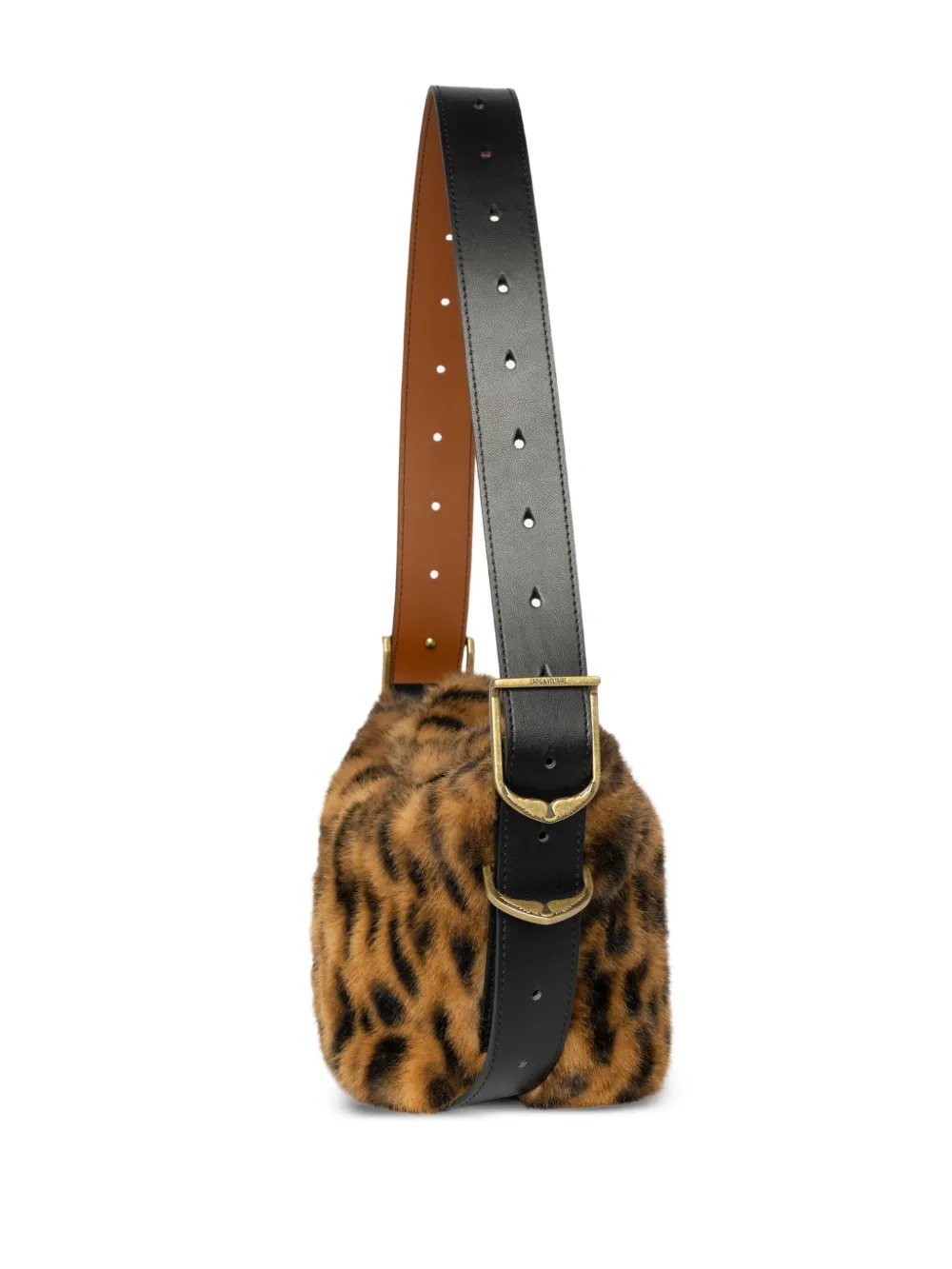 Zadig & Voltaire Jane X-large Leo Faux Fur Hobo Bag In Brown
