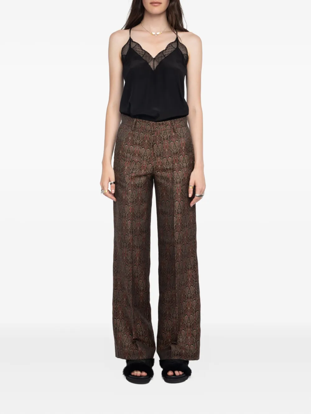 Zadig&Voltaire PAnol broek met paisley-print - Zwart