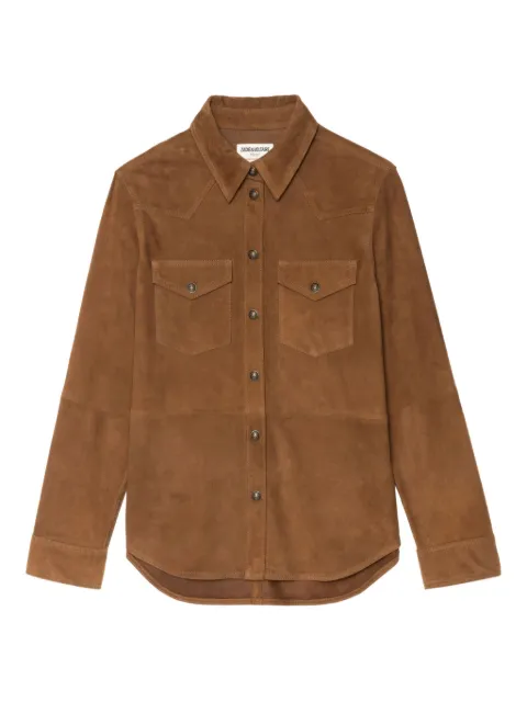 Zadig&Voltaire suede button-down shirt