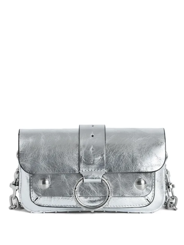Zadig&Voltaire メタリック ショルダーバッグ | シルバートーン