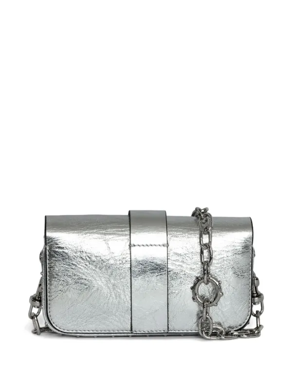 Zadig&Voltaire メタリック ショルダーバッグ | シルバートーン