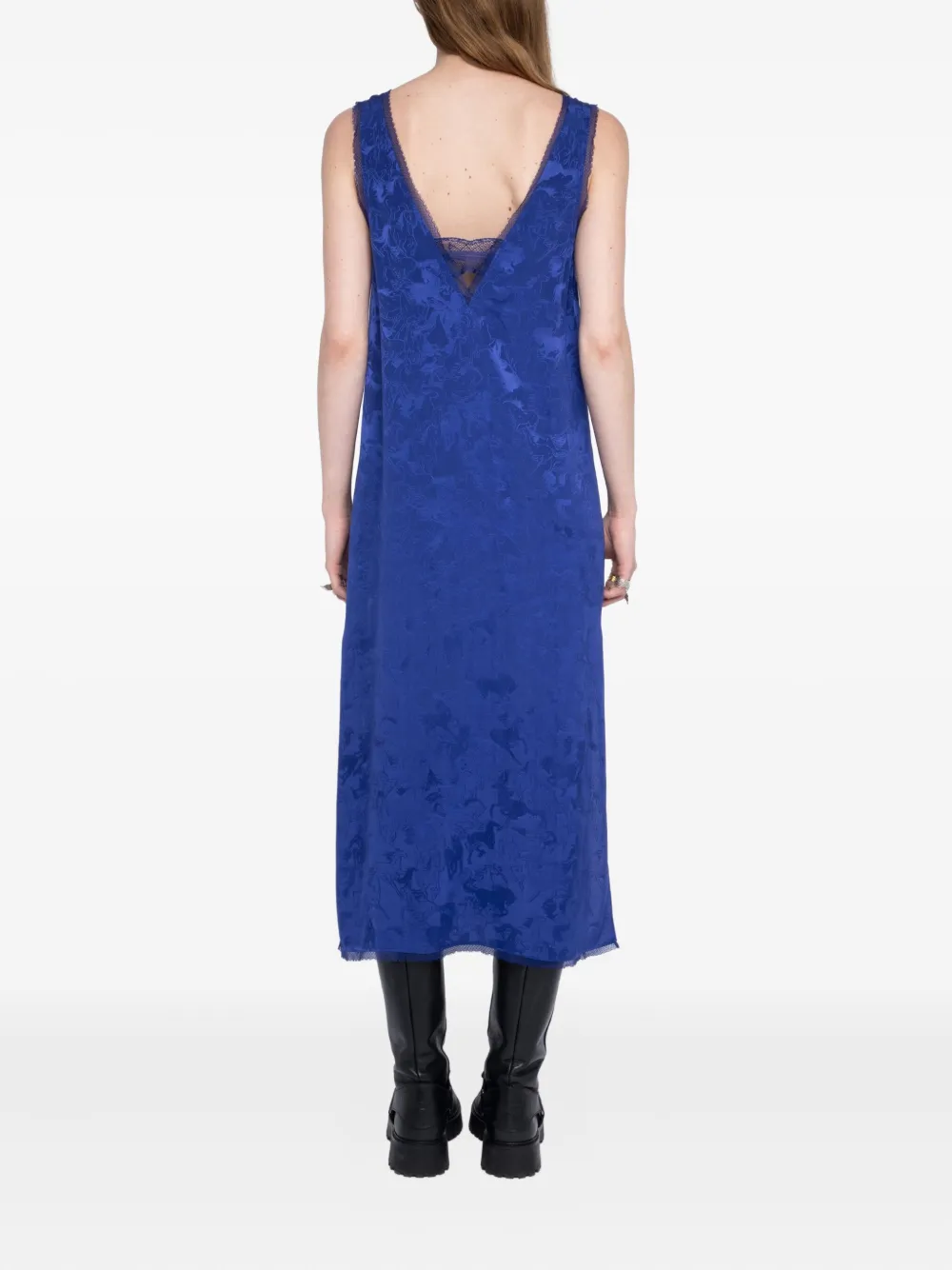 Zadig&Voltaire lace-trim midi dress Blauw