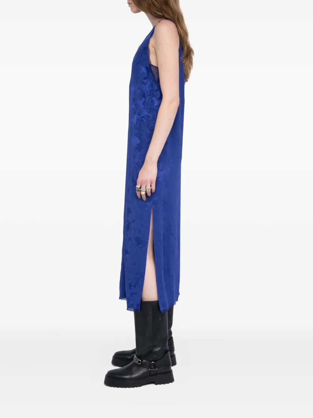 Zadig&Voltaire lace-trim midi dress Blauw