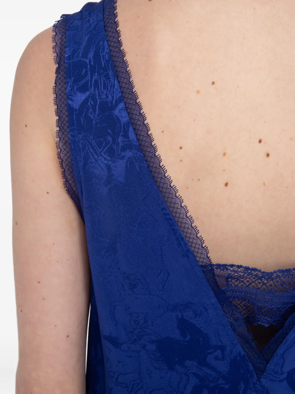 Zadig&Voltaire lace-trim midi dress Blauw