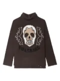 Zadig&Voltaire Bleeza skull-embellished turtleneck sweater - Brown
