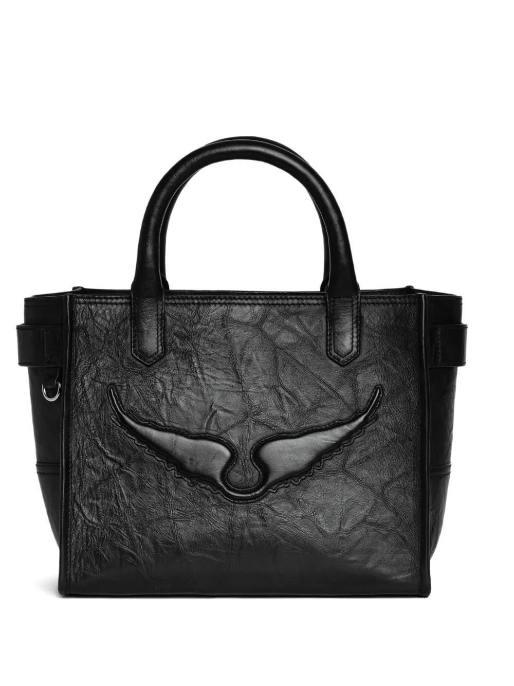 Zadig&Voltaire wings leather shoulder bag Zwart