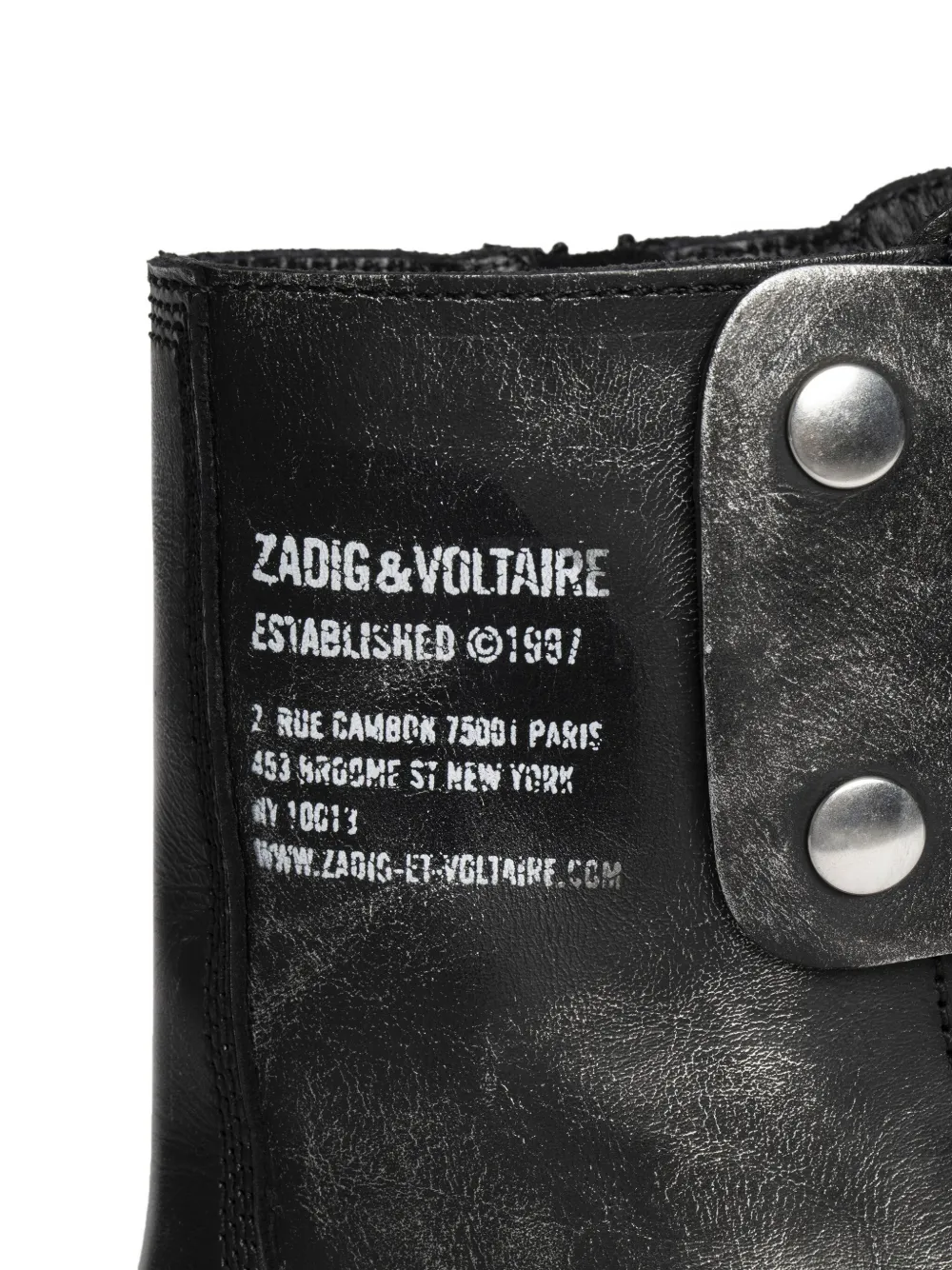 Zadig&Voltaire leather combat boots Black
