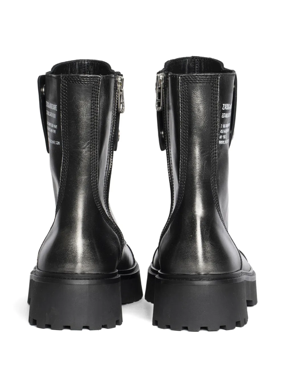 Zadig&Voltaire leather combat boots Black