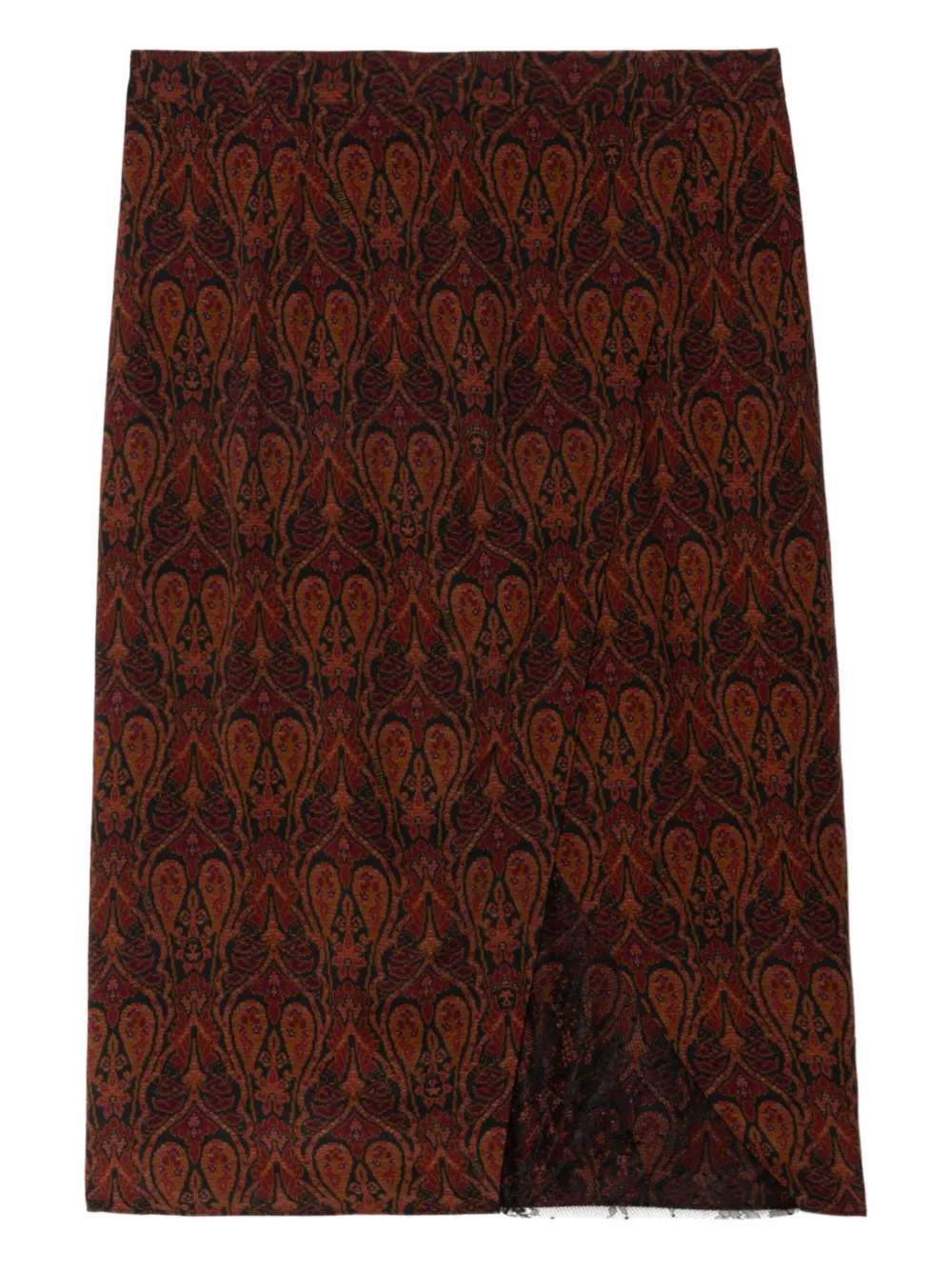 Zadig&Voltaire Straight rok met paisley-print Bruin