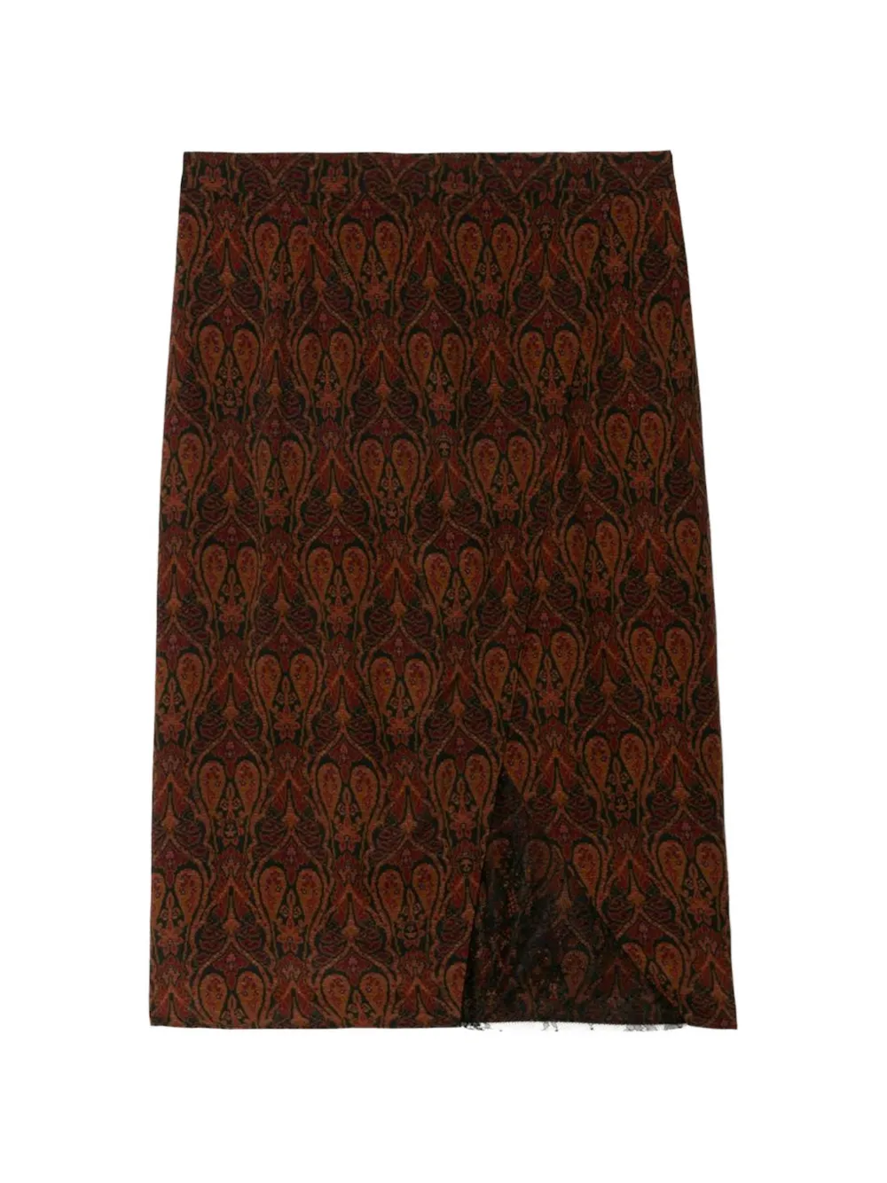 Zadig&Voltaire Straight rok met paisley-print Bruin