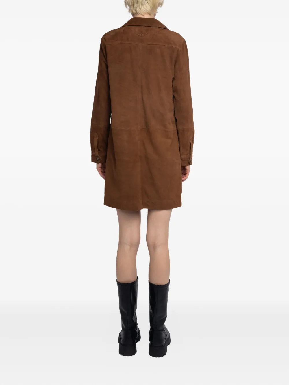 Zadig&Voltaire Remacha lace-up mini dress Bruin